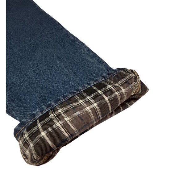 Carhartt NWT Mens Blue Denim Relaxed Fit Flannel Lined Jeans Size 50x32 - Picture 10 of 11